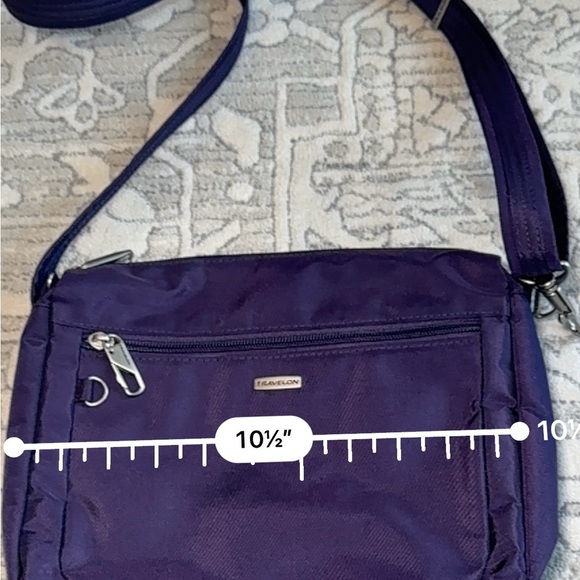 Travelon Deep Purple crossbody  Bag - Picture 6 of 13